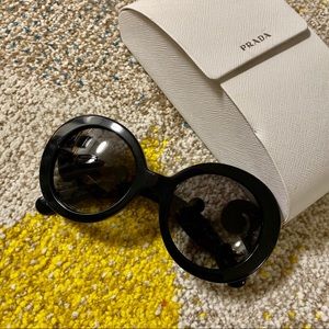Prada Baroque Round Sunglasses - Black